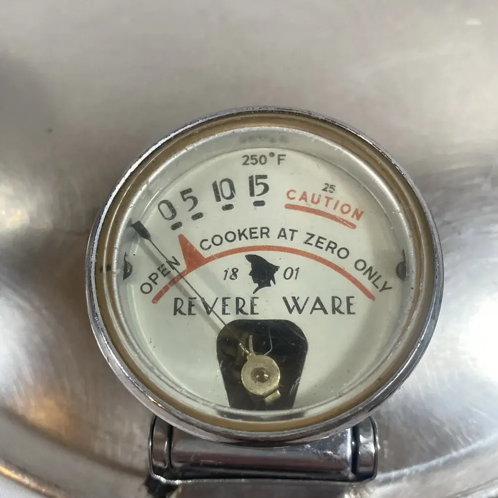 Revere Ware 4qt Copper Bottom Pressure Cooker Double Ring Stainless Steel
